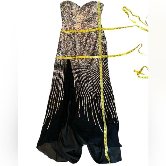 Terani Couture Elegant Strapless Sequin Gown - Picture 5 of 10